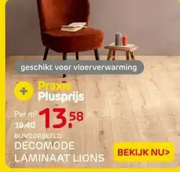 Praxis BIJVOORBEELD: DECOMODE LAMINAAT LIONS aanbieding