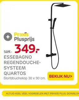 Praxis ESSEBAGNO REGENDOUCHE- SYSTEEM QUARTOS aanbieding