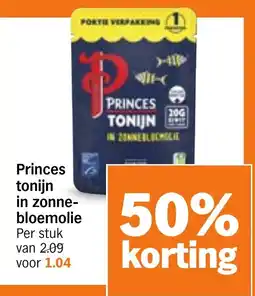 Albert Heijn Princes Tonijn in Zonnebloemolie aanbieding