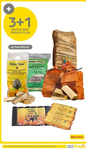 Praxis op haardhout aanbieding