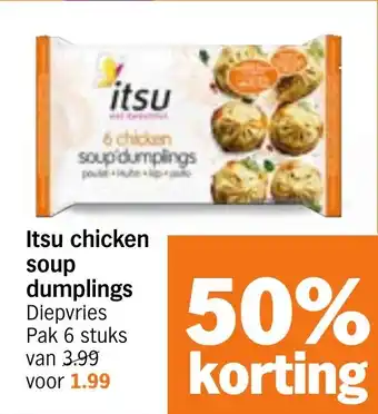 Albert Heijn Itsu chicken soup dumplings aanbieding