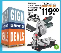 GAMMA Metabo afkortzaag verstekzaag aanbieding