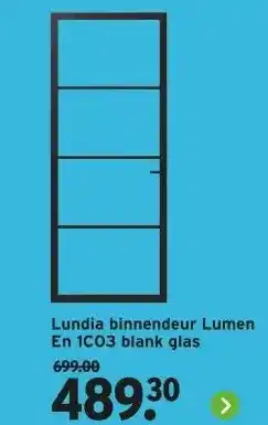 GAMMA Lundia binnendeur Lumen En 1C03 blank glas aanbieding