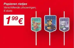 Kik Papieren rietjes aanbieding