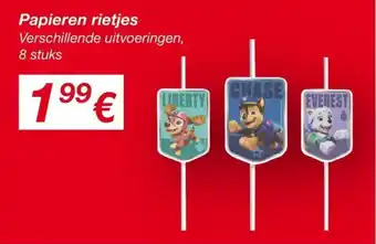 Kik Papieren rietjes aanbieding