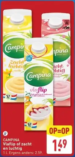ALDI Campina vlaflip of zacht en luchtig aanbieding