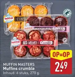 ALDI Muffin masters Muffins crumble aanbieding