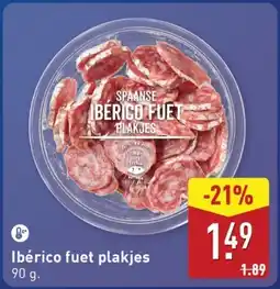 ALDI Ibérico fuet plakjes aanbieding