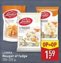 ALDI Lonka Nougat of fudge aanbieding