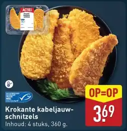 ALDI Krokante kabeljauw schnitzels aanbieding