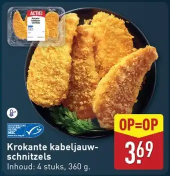 ALDI Krokante kabeljauw schnitzels aanbieding