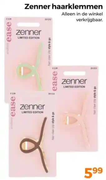 Trekpleister Zenner Haarklemmen aanbieding