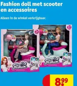 Kruidvat Fashion doll met scooter en accessoires aanbieding