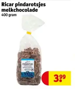Kruidvat Ricar pindarotsjes melkchocolade aanbieding