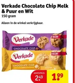 Kruidvat Verkade Chocolate Chip Melk & Puur en Wit aanbieding