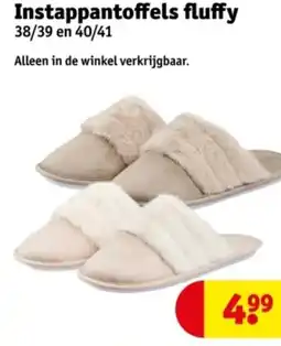 Kruidvat Instappantoffels fluffy aanbieding