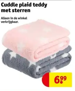 Kruidvat Cuddle plaid teddy met sterren aanbieding
