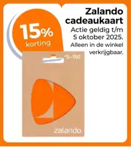 Trekpleister Zalando cadeaukaart aanbieding