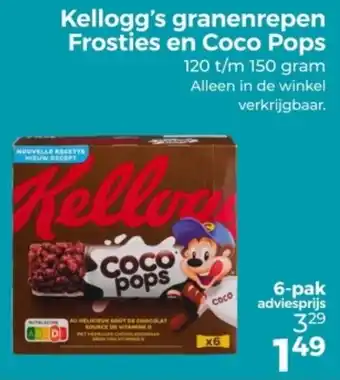 Trekpleister Kellogg's granenrepen Frosties en Coco Pops aanbieding