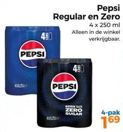 Trekpleister Pepsi Regular en Zero aanbieding