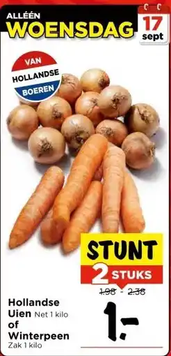 Vomar Voordeelmarkt Hollandse Uien of Winterpeen aanbieding