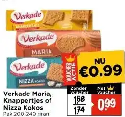Vomar Voordeelmarkt Verkade Maria, Knappertjes of Nizza Kokos aanbieding