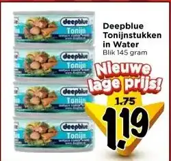 Vomar Voordeelmarkt Deepblue Tonijnstukken in Water aanbieding