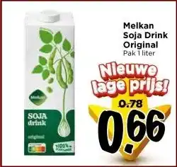 Vomar Voordeelmarkt Melkan Soja Drink Original aanbieding