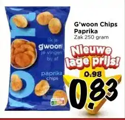 Vomar Voordeelmarkt G'woon Chips Paprika aanbieding
