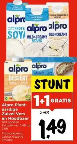 Vomar Voordeelmarkt Alpro Plant- aardige Zuivel Vers en Houdbaar aanbieding