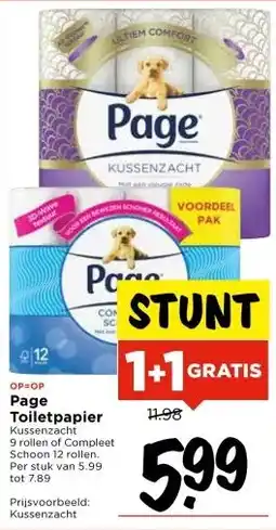 Vomar Voordeelmarkt Page Toiletpapier aanbieding