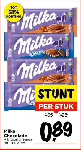 Vomar Voordeelmarkt Milka Chocolade aanbieding