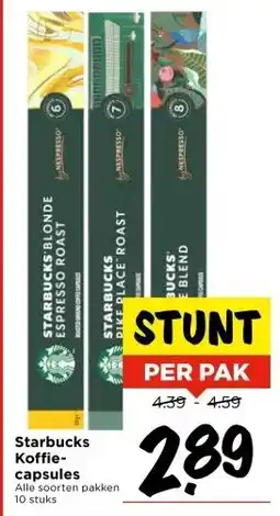Vomar Voordeelmarkt Starbucks Koffie- capsules aanbieding