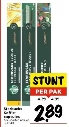 Vomar Voordeelmarkt Starbucks Koffie- capsules aanbieding