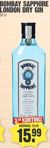 Super Dirck 3 BOMBAY SAPPHIRE LONDON DRY GIN aanbieding