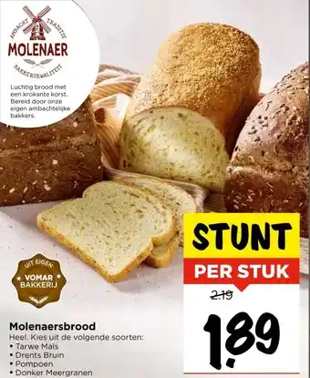 Vomar Voordeelmarkt Molenaersbrood aanbieding