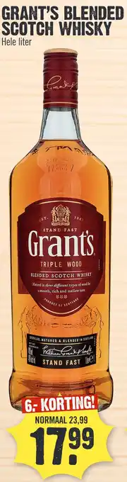 Super Dirck 3 GRANT'S BLENDED SCOTCH WHISKY aanbieding