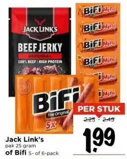 Vomar Voordeelmarkt Jack Link's of Bifi aanbieding