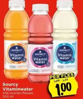 Vomar Voordeelmarkt Sourcy Vitaminwater aanbieding
