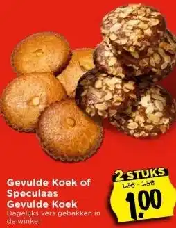 Vomar Voordeelmarkt Gevulde Koek of Speculaas Gevulde Koek aanbieding