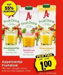 Vomar Voordeelmarkt Appelsientje Fruitdrink aanbieding
