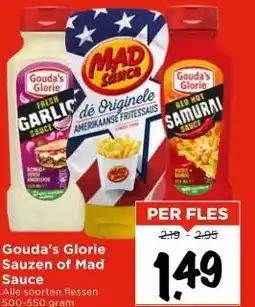Vomar Voordeelmarkt Gouda's Glorie Sauzen of Mad Sauce aanbieding
