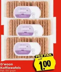Vomar Voordeelmarkt G'woon Koffiewafels aanbieding