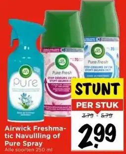 Vomar Voordeelmarkt Airwick Freshma- tic Navullling of Pure Spray aanbieding