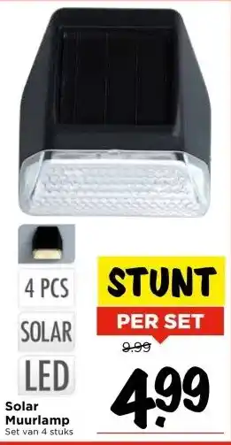 Vomar Voordeelmarkt Solar Muurlamp aanbieding