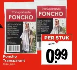 Vomar Voordeelmarkt Poncho Transparant aanbieding