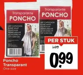Vomar Voordeelmarkt Poncho Transparant aanbieding