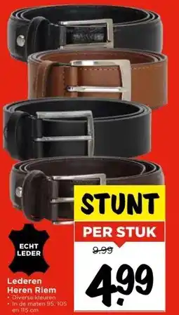 Vomar Voordeelmarkt Lederen Heren Riem aanbieding