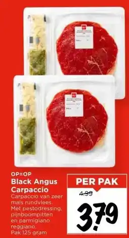 Vomar Voordeelmarkt Black Angus Carpaccio aanbieding