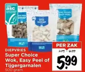 Vomar Voordeelmarkt Super Choice Wok, Easy Peel of Tijgergarnalen aanbieding